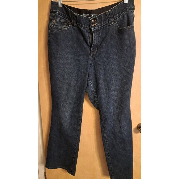 Lane Bryant Denim Jeans Womens Dark Navy 18 Boot Cut Tighten Tummy Technology - Picture 1 of 7